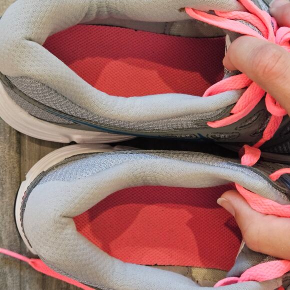 Nike Revolution 2 Running Shoes Women’s 11 Gray Pink Turquoise Mesh Training Gym - Picture 8 of 10